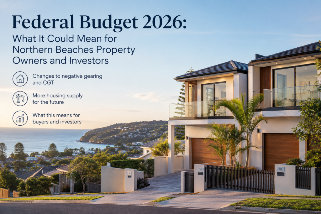 Federal Budget 2026 Northern Beaches property